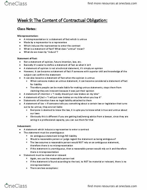 LAWS 3003 Lecture Notes - Lecture 9: Life Insurance, Material Issue, Fiduciary thumbnail