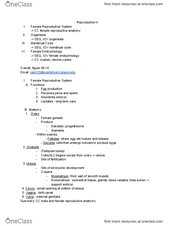 01:119:115 Lecture Notes - Lecture 15: Fallopian Tube, Menstrual Cycle, Oogenesis thumbnail