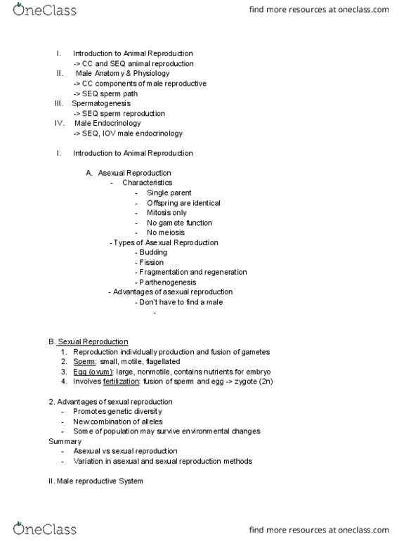 01:119:115 Lecture Notes - Lecture 14: Parthenogenesis, Spermatogenesis, Egg Cell thumbnail