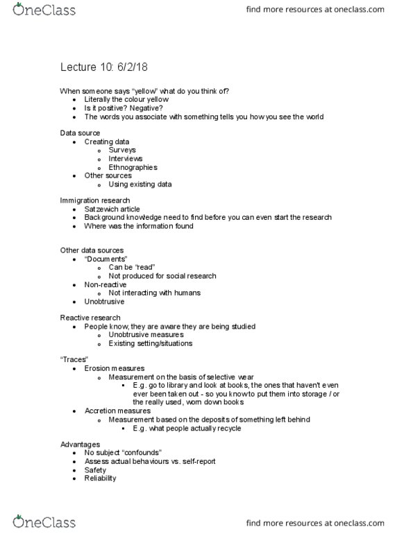 SOCPSY 2K03 Lecture Notes - Lecture 10: Ecological Fallacy, Missing Data, Fallacy thumbnail