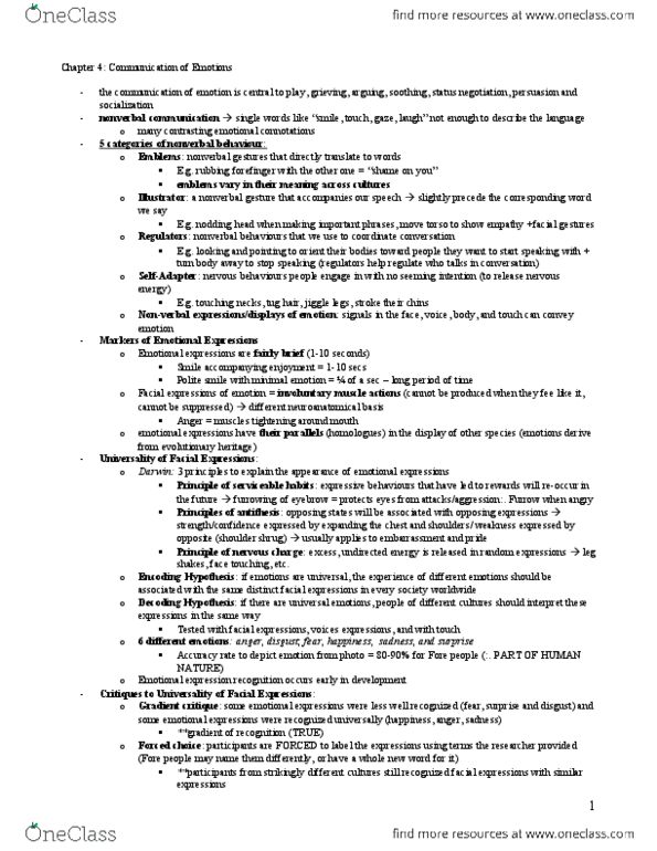 PSYC18H3 Chapter Notes - Chapter 4: Fear Conditioning, Reinforcement, Stimulus Modality thumbnail