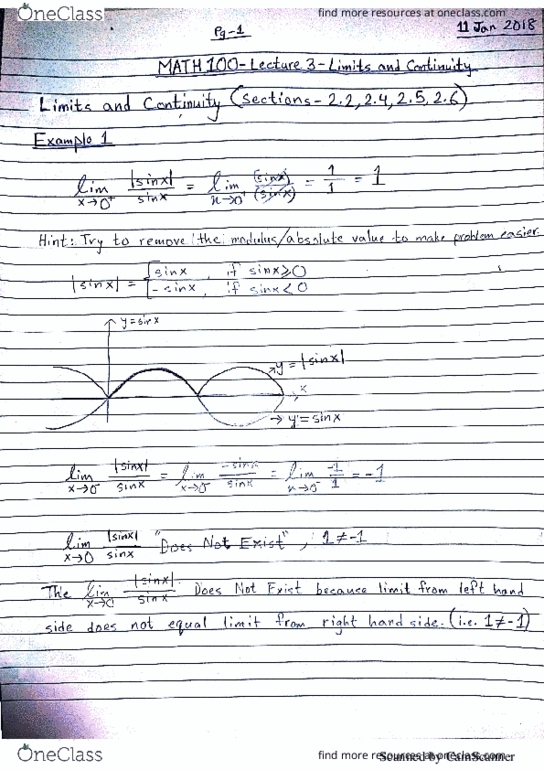 MATH 100 Lecture 3: Limits and Continuity thumbnail