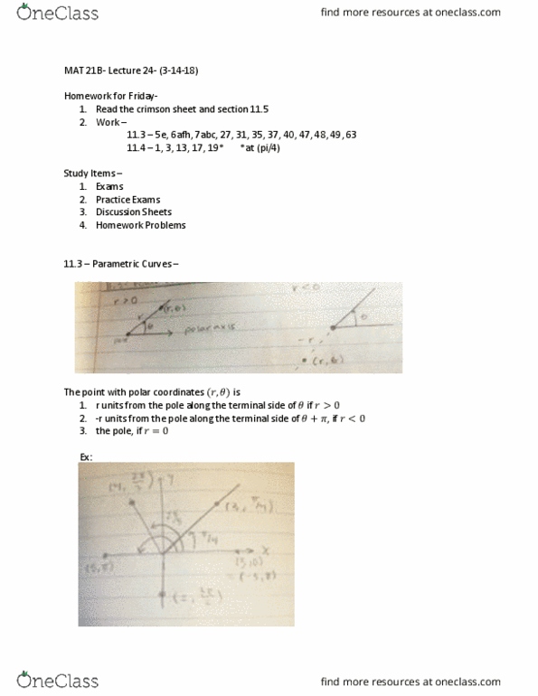 MAT 21B Lecture Notes - Lecture 24: Logarithmic Spiral, Cartesian Coordinate System, Cardioid thumbnail