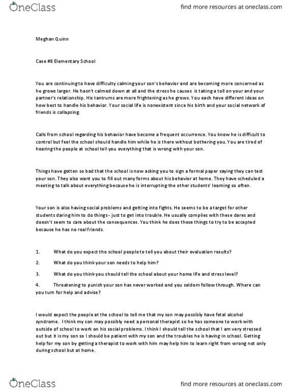 EDEX 110 Lecture Notes - Lecture 5: Fetal Alcohol Spectrum Disorder thumbnail