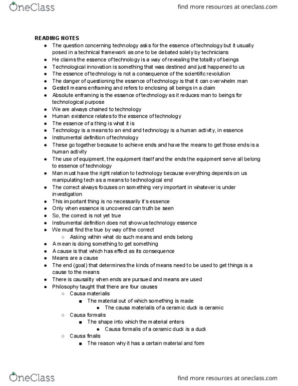 PHIL 2P15 Lecture Notes - Lecture 2: Institute For Operations Research And The Management Sciences, Martin Heidegger, Institute Of Technology thumbnail