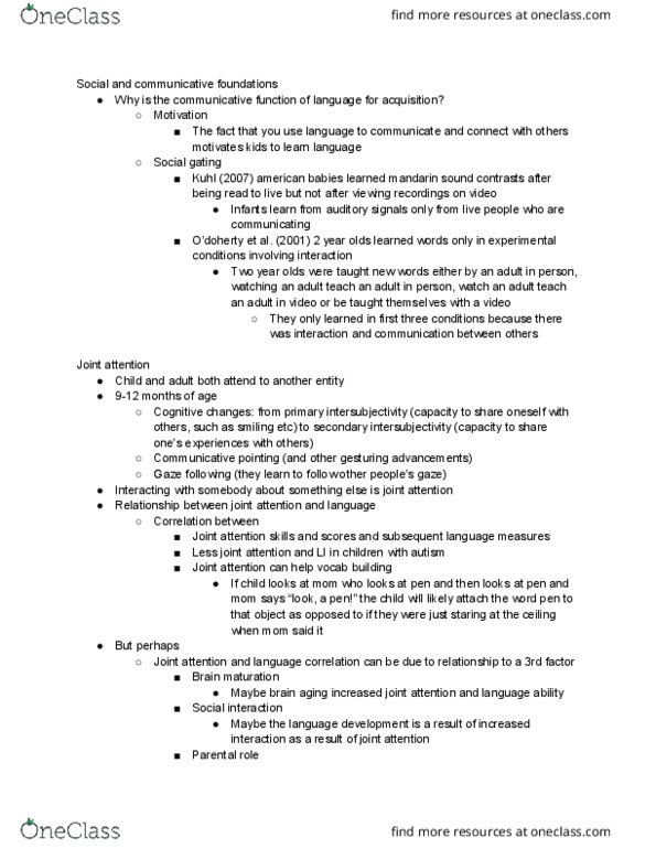 LING 3P61 Lecture Notes - Lecture 4: Habituation, Negative Feedback, Voice-Onset Time thumbnail