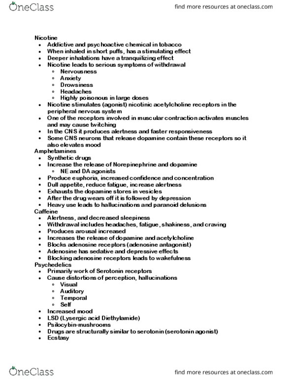 PSYC 3300 Lecture Notes - Lecture 15: Endocannabinoid System, Frontal Lobe, Phencyclidine thumbnail