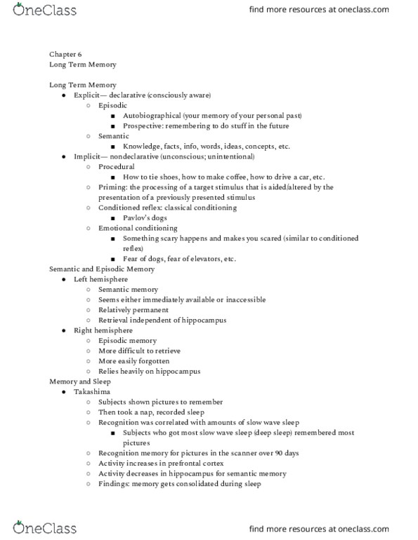 PSY 250 Lecture Notes - Lecture 11: Metamemory, Space Shuttle Challenger Disaster, Endel Tulving thumbnail