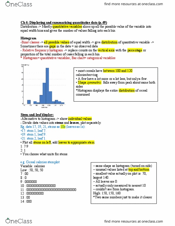 STAB22H3 Chapter Notes - Chapter 4: Standard Deviation, Decimal Mark, Unimodality thumbnail