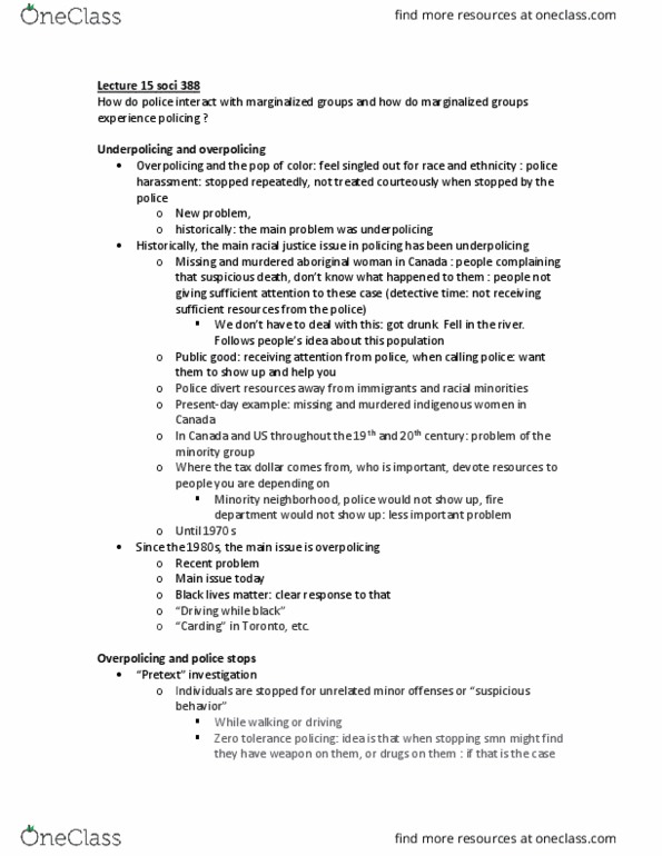 SOCI 388 Lecture Notes - Lecture 15: Regression Analysis, Offender Profiling, Jaywalking thumbnail