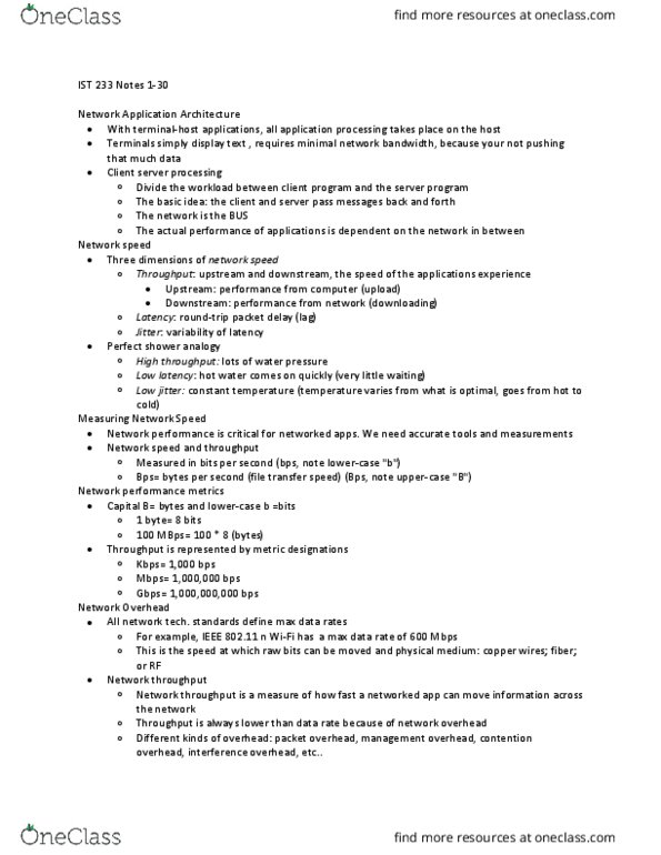 IST 233 Lecture Notes - Lecture 3: Circuit Switching, Network Performance, Data-Rate Units thumbnail