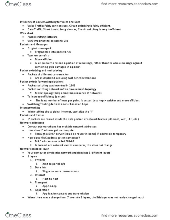 IST 233 Lecture Notes - Lecture 4: Asics, Network Congestion, Network Architecture thumbnail