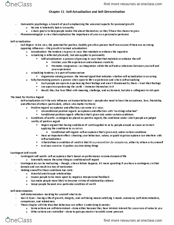 PSYCO333 Lecture Notes - Lecture 12: Eudaimonia, Mihaly Csikszentmihalyi, Word Stem thumbnail