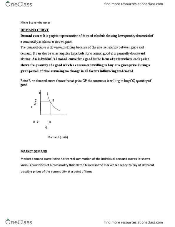ECON 1001 Lecture Notes - Lecture 13: Hyperbola, Inverse Relation, Demand Curve thumbnail