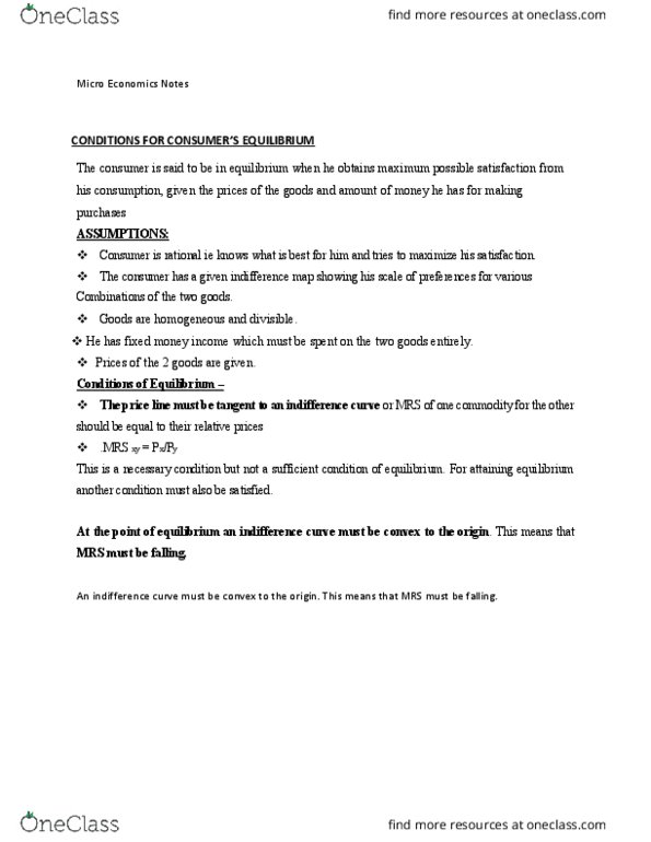 ECON 1001 Lecture Notes - Lecture 16: Ic3, Ic4, Indifference Curve thumbnail