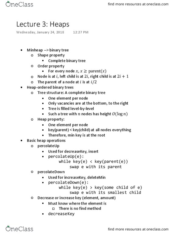 CMPSC 130A Lecture Notes - Lecture 3: Binary Tree, Tree Structure thumbnail
