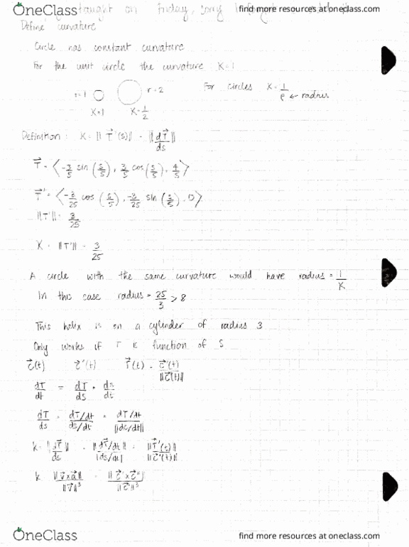 MATH 23A Lecture 25: Defining Curvatures thumbnail