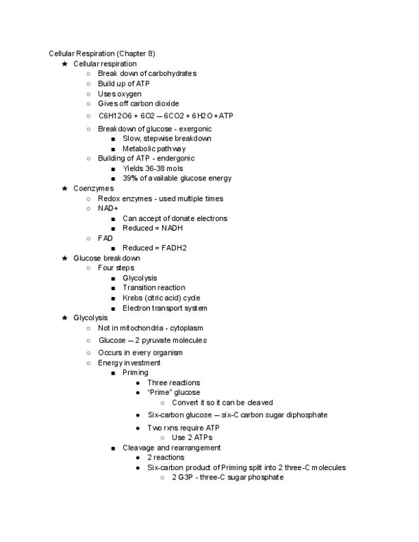 BIOL 1111 Lecture 7: BIO: Respiration thumbnail