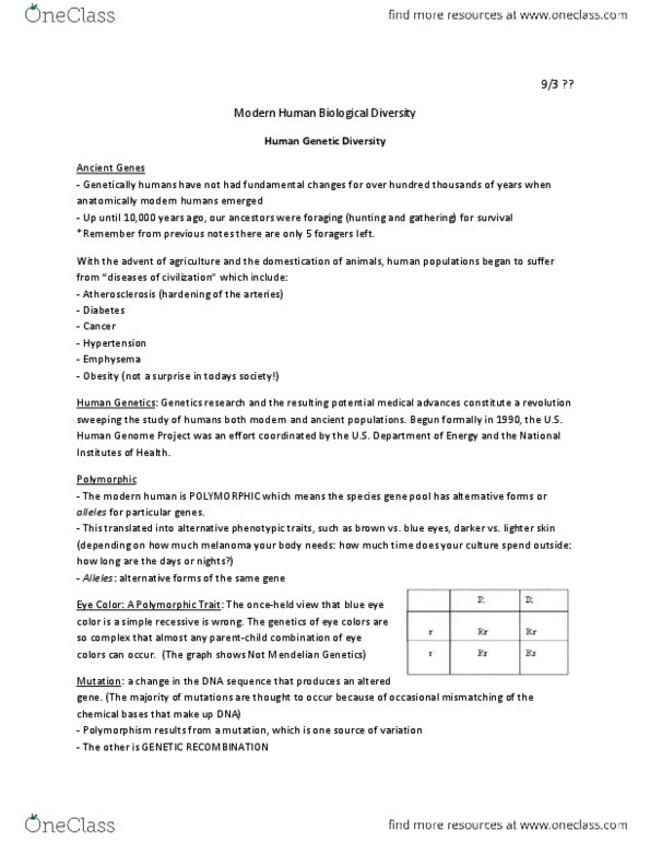 ANTH 110 Lecture Notes - Weaning, Chromosome, Lactose Intolerance thumbnail