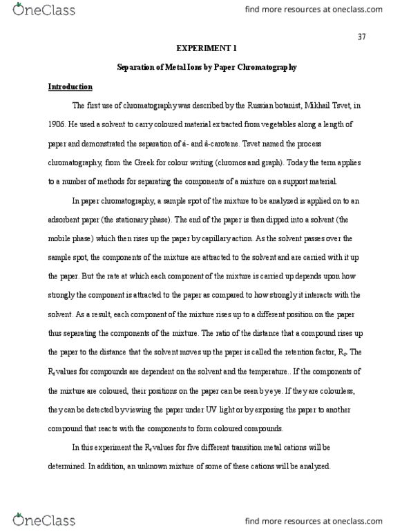 PHY100H1 Lecture Notes - Lecture 5: Dimethylglyoxime, Paper Towel, Potassium Thiocyanate thumbnail