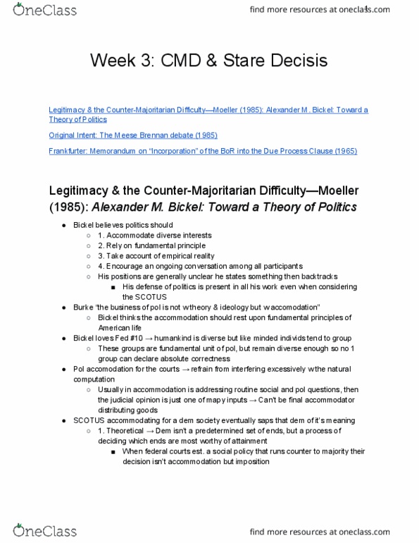 POL-UA 330 Chapter Notes - Chapter 3: J. Skelly Wright, Crack Epidemic, Determinative thumbnail