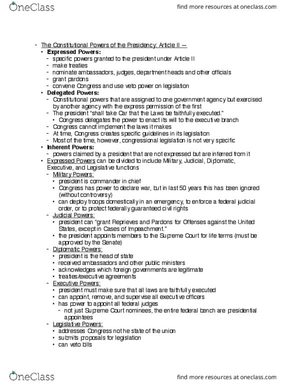 POLI 1090 Lecture Notes - Lecture 14: Federal Labor Relations Authority, United States Department Of The Interior, General Services Administration thumbnail