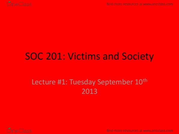 SOC201 Lecture Notes - English Law, Serial Killer, Regional Municipality Of Waterloo thumbnail