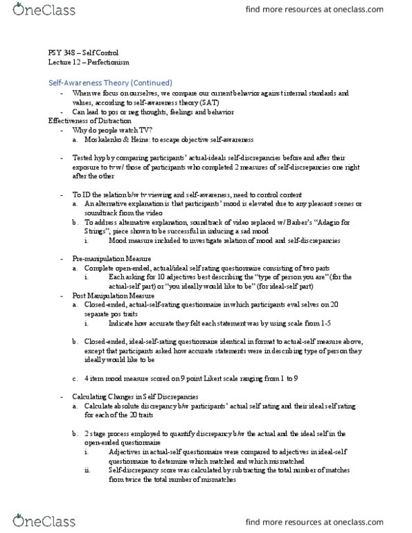 PSY 348 Lecture Notes - Lecture 12: Percentile, Suicidal Ideation, Extraversion And Introversion thumbnail