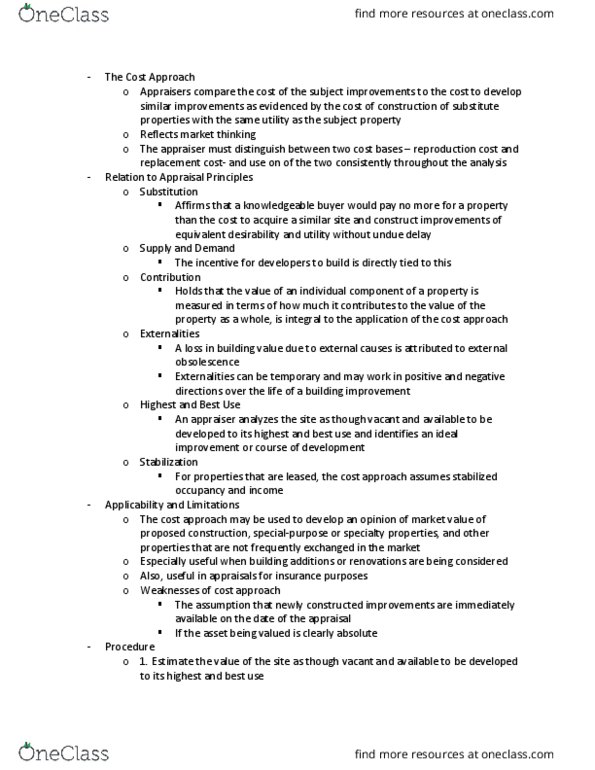 REE-4103 Chapter Notes - Chapter 27: Fee Simple, Externality thumbnail