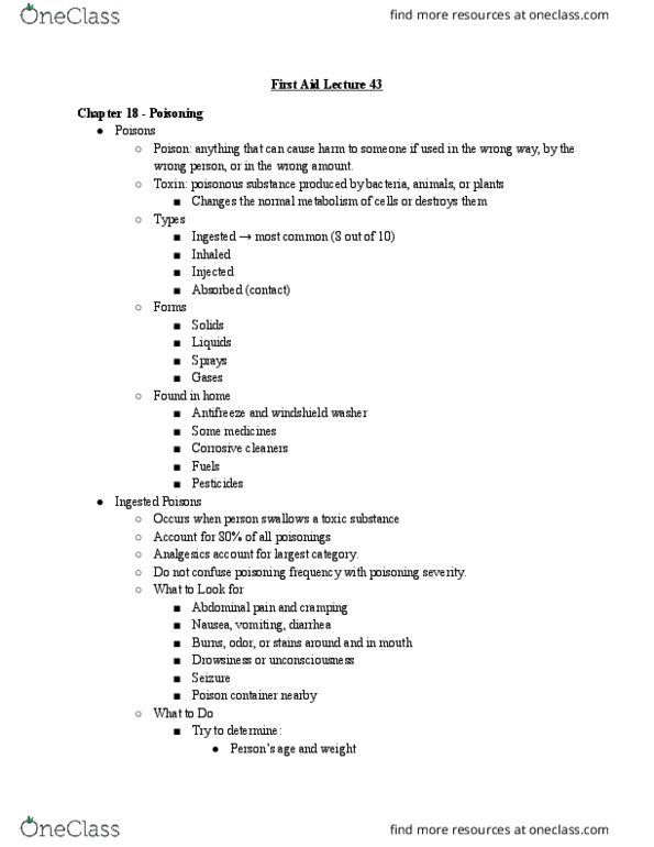 HLTH 216 Lecture Notes - Lecture 43: Mental Chronometry, Hallucinogen, Emergency Medical Services thumbnail