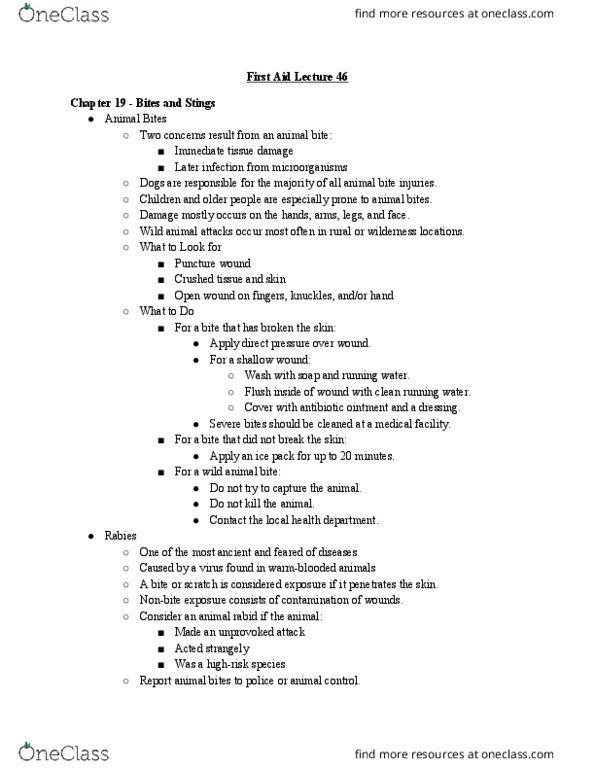 HLTH 216 Lecture Notes - Lecture 46: Pit Viper, Penetrating Trauma thumbnail