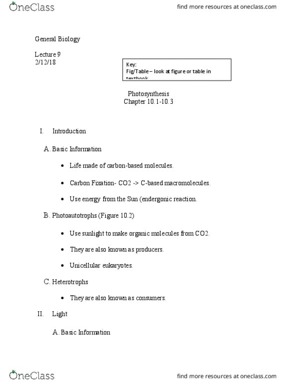 01:119:115 Lecture Notes - Lecture 9: P700, Thylakoid, Photodissociation thumbnail