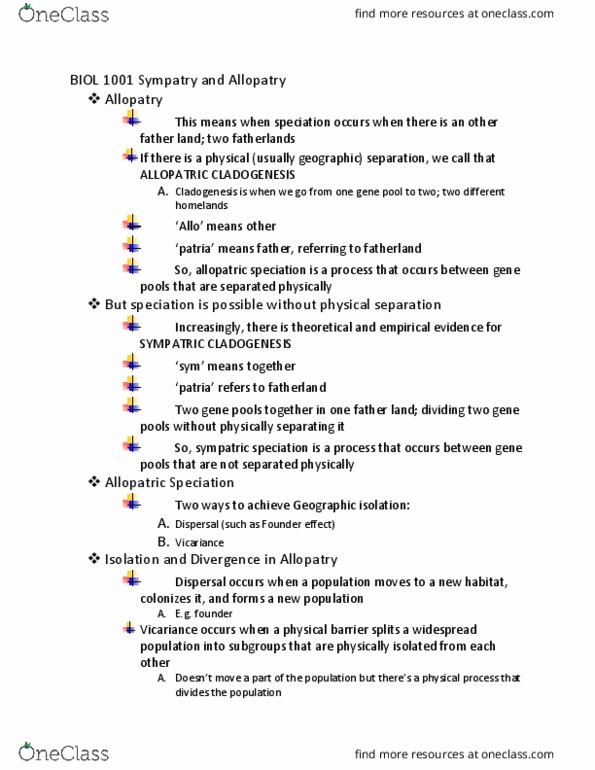 BIOL 1001 Lecture Notes - Lecture 21: Continental Drift, Assortative Mating, Wild Type thumbnail