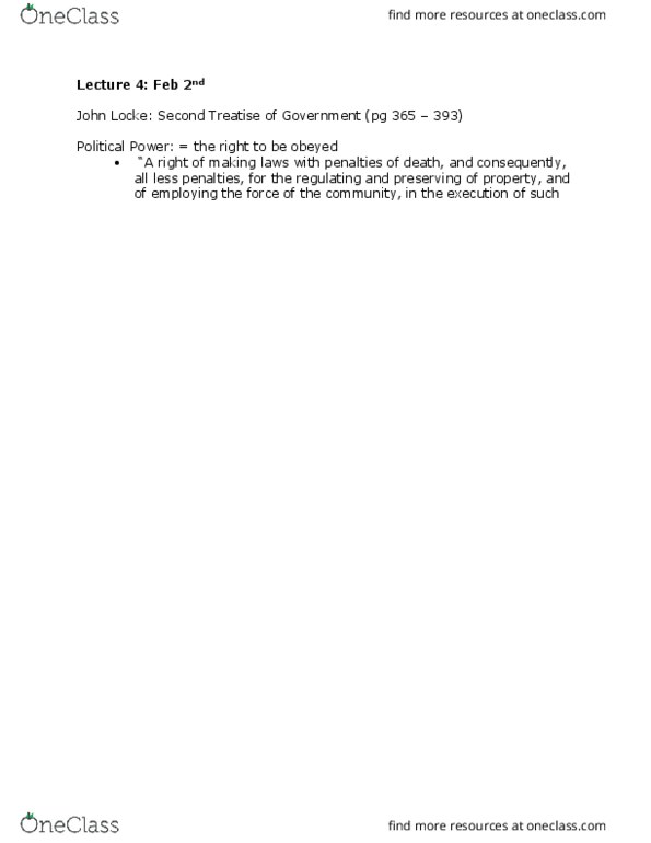 PSCI 2302 Lecture Notes - Lecture 4: Legislature, Fiduciary, Absolute Monarchy thumbnail