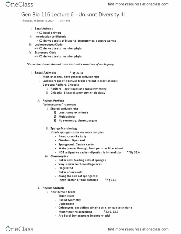 01:119:116 Lecture Notes - Lecture 3: Trichinosis, Millipede, Gastrointestinal Tract thumbnail