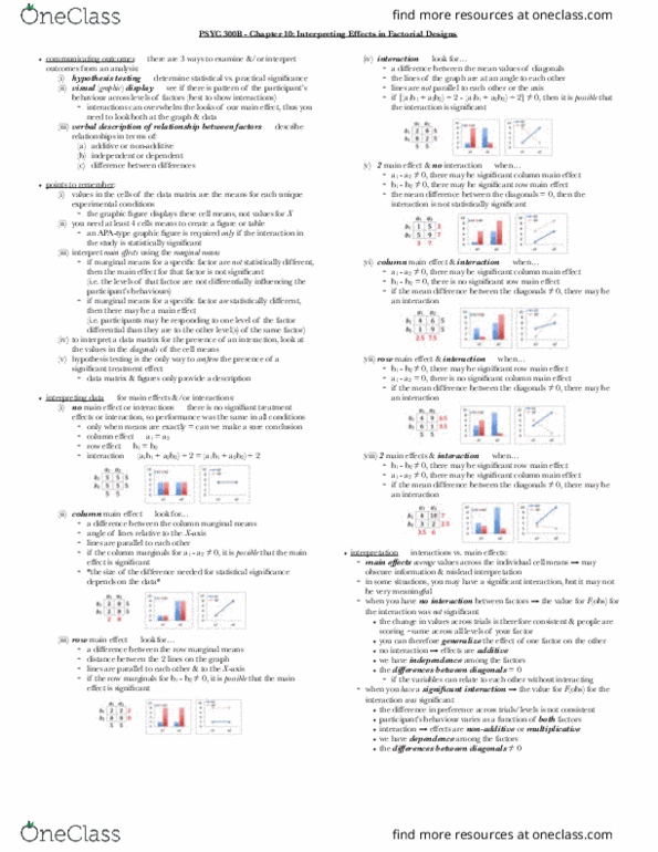 PSYC 300B Chapter Notes - Chapter 10: Statistical Hypothesis Testing thumbnail