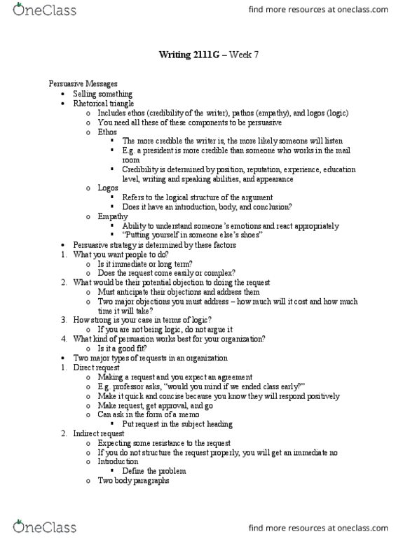 Writing 2111F/G Lecture Notes - Lecture 7: Linking Verb thumbnail