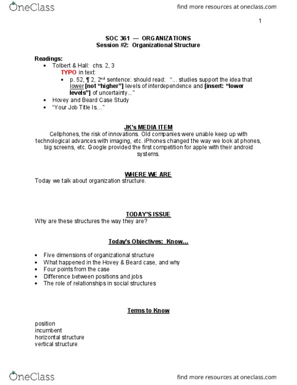 SOC361H5 Lecture Notes - Lecture 2: Workflow, Zero-Sum Game, Where We Are thumbnail