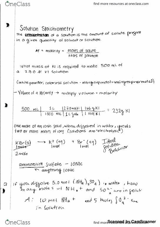 CHM 2045 Lecture 8: solution stoichiometry thumbnail