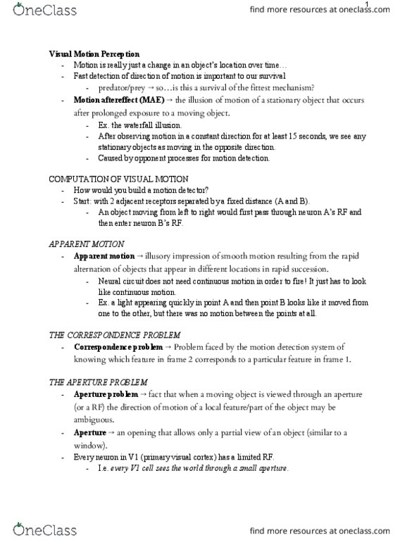 PSYC2274 Chapter Notes - Chapter 8: Lesion, Schizophrenia, Nystagmus thumbnail