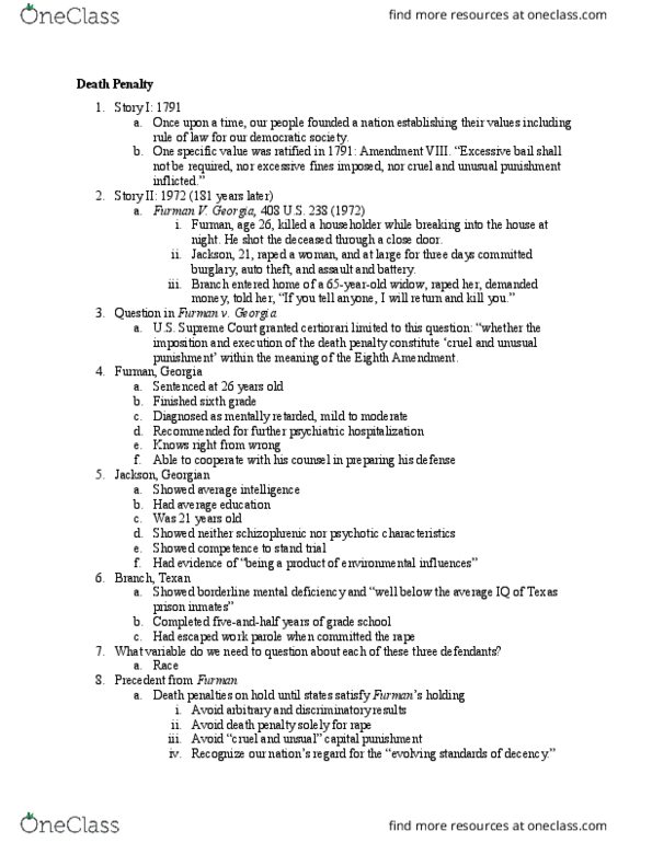 ENG 331 Lecture Notes - Lecture 6: Semi-Automatic Pistol, Arson, Extenuating Circumstances thumbnail