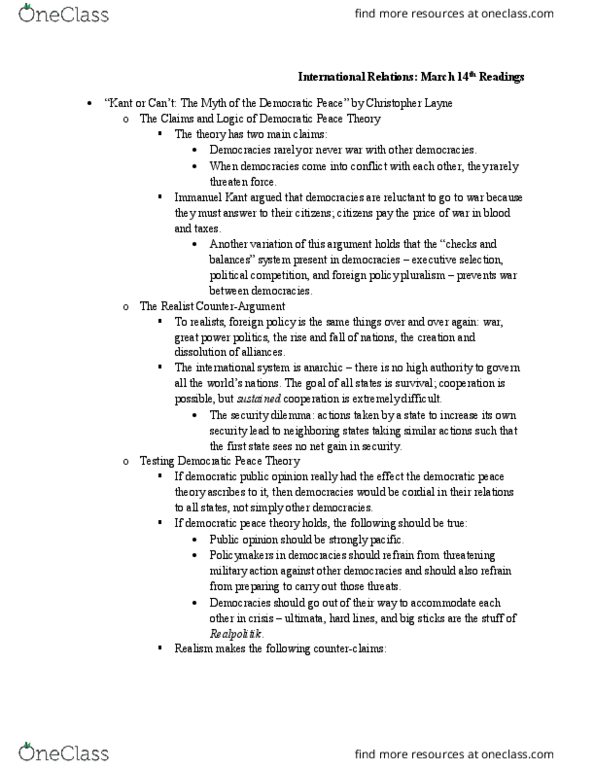 GVPT 200 Chapter Notes - Chapter March 14: Trent Affair, List Of Civilisations In The Culture Series, Monroe Doctrine thumbnail