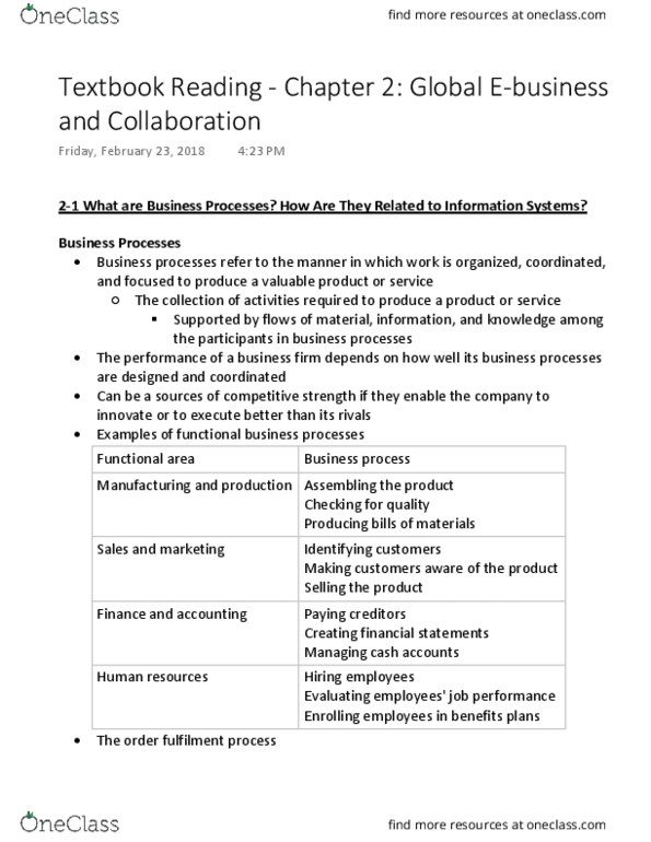 COMMERCE 2KA3 Chapter 2: Textbook Reading - Chapter 2 Global E-business and Collaboration thumbnail