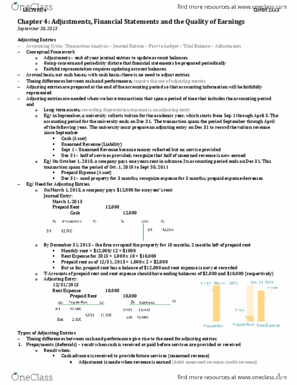 COMMERCE 1BA3 Lecture Notes - Lecture 4: Retained Earnings, Bookkeeping, Deferral thumbnail