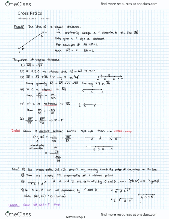 MATH343 Lecture 35: Cross-Ratios thumbnail