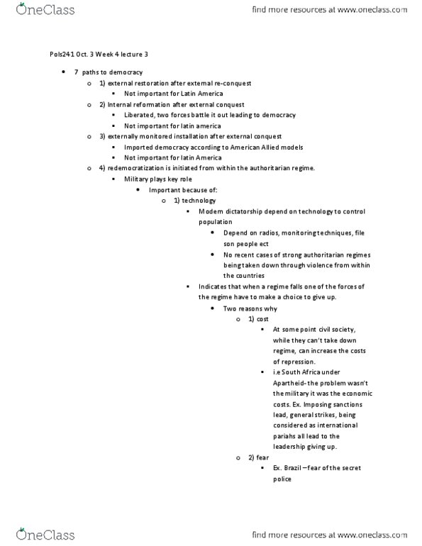 POLS 241 Lecture 4: Pols241 Oct. 3 week 4 lec 3docx.docx thumbnail