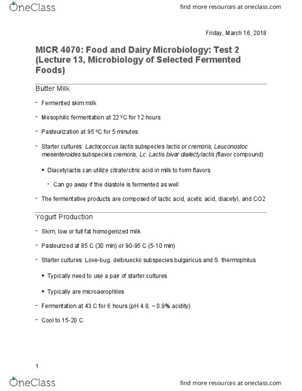 MICR-4070 Lecture Notes - Lecture 22: Disinfectant, Chemical Engineering, Brevibacterium thumbnail