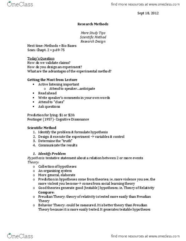 Psychology 1000 Lecture Notes - Anna O., Mnemonist, Kinsey Reports thumbnail