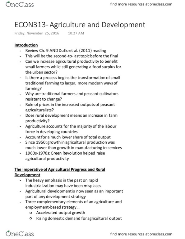 ECON 313 Lecture Notes - Lecture 7: Human Reproduction, Curbed, Technological Change thumbnail