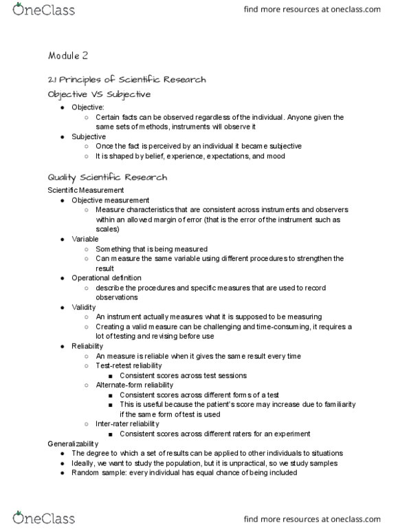 PSYC 1000 Chapter Notes - Chapter 2: Demand Characteristics, Confounding, Sampling Bias thumbnail